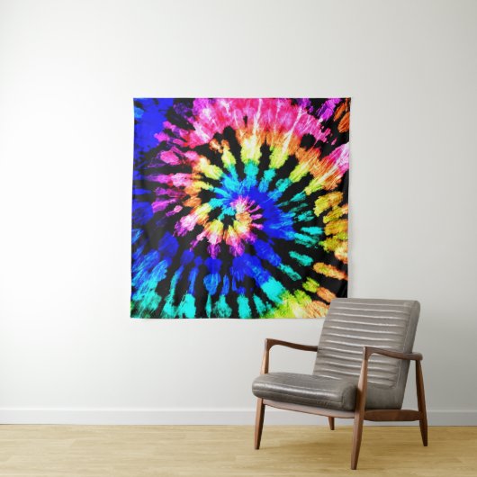 Gefärbte Krawatte Handgezeichneter Regenbogen Shib Wandteppich (Beispiel (Horizontal))