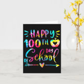 Gefärbte Krawatte Happy 100. Day School Lehrer Stu Karte (Gelbe Blume)