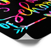 Gefärbte Krawatte Happy 100. Day School Lehrer Stu Poster (Ecke)