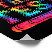 Gefärbte Krawatte hat den Testlehrer glücklich gem Poster (Ecke)