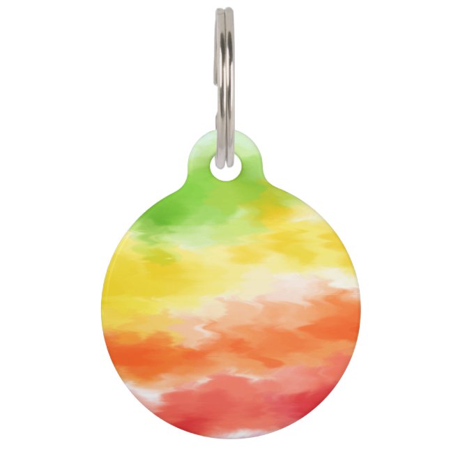 Gefärbte Krawatte Haustiermarke (Vorderseite)