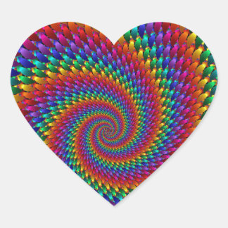 Gefärbte Krawatte Herz-Aufkleber