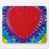 Gefärbte Krawatte Herz Mousepad (Vorne)