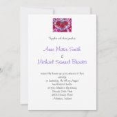 Gefärbte Krawatte Herzbeschwörung Einladung (Vorderseite)