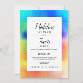 Gefärbte Krawatte Hippie 60er Watercolor Einladung (Vorderseite)