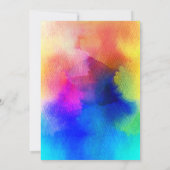 Gefärbte Krawatte Hippie 60er Watercolor Einladung (Rückseite)