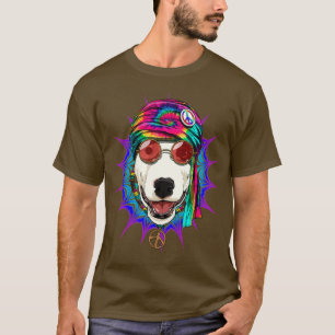 Gefärbte Krawatte Hippie Bull Terrier Hippiness Pe T-Shirt