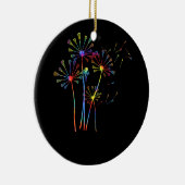 Gefärbte Krawatte Hippie Dandelion Lacrosse Stick Keramik Ornament (Rechts)