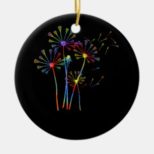 Gefärbte Krawatte Hippie Dandelion Lacrosse Stick Keramik Ornament