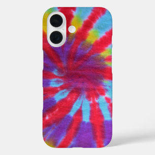 Gefärbte Krawatte Hippie Design iPhone 16 Hülle