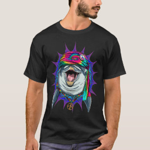 Gefärbte Krawatte Hippie Dolphin Hippies Liebe Dol T-Shirt