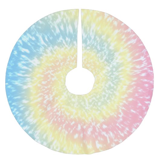 Gefärbte Krawatte Hippie Swirl Weihnachten Polyester Weihnachtsbaumdecke (Vorderseite)