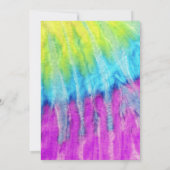 Gefärbte Krawatte Hippy Chic Lila Aqua Blue Sweet Einladung (Rückseite)