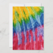 Gefärbte Krawatte Hippy Chic Red Blue Yellow 16. P Einladung (Rückseite)