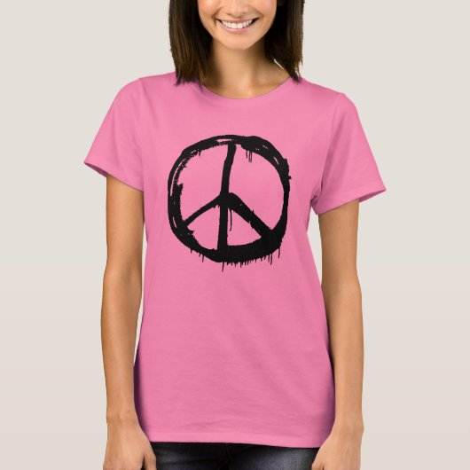 Gefärbte Krawatte Hippy Peace Retro Hand farbenfro T-Shirt (Vorderseite)