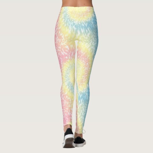 Gefärbte Krawatte Hippy Swirl Leggings (Rückseite)