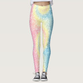 Gefärbte Krawatte Hippy Swirl Leggings (Vorderseite)