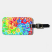 Gefärbte Krawatte Honu und Hibiskus Gepäckanhänger (Vorderseite horizontal)