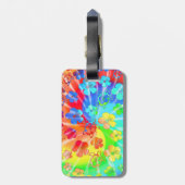 Gefärbte Krawatte Honu und Hibiskus Gepäckanhänger (Rückseite vertikal)