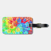 Gefärbte Krawatte Honu und Hibiskus Gepäckanhänger (Rückseite horizontal)