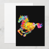 GEFÄRBTE KRAWATTE HORSE EINLADUNG (Vorne/Hinten)