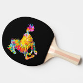 GEFÄRBTE KRAWATTE HORSE TISCHTENNIS SCHLÄGER (Seitenansicht)