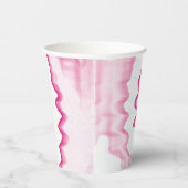 Gefärbte Krawatte Hot Rosa Swirt funky Retro Muste Pappbecher (Rechts)