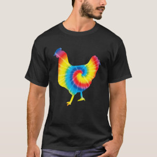 Gefärbte Krawatte Hühner Regenbogen Prinz Hen Fowl T-Shirt