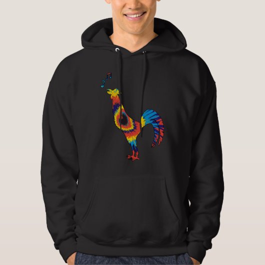 gefärbte Krawatte Hühnerlied Hoodie (Vorderseite)