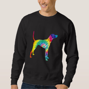 Gefärbte Krawatte Hund Hippie Plott Hound Retro We Sweatshirt