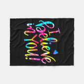 Gefärbte Krawatte Ich glaube an Sie Shirt Lehrer T Fleecedecke (Vorderseite (Horizontal))