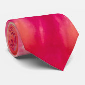 Gefärbte Krawatte in Orange und Magenta Swirl Kraw (Gerollt)