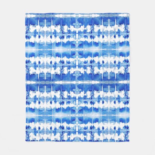 Gefärbte Krawatte Indigo shibori decke (Vorderseite)