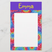 Gefärbte Krawatte individuell anpassbar stationär Briefpapier (Vorderseite)