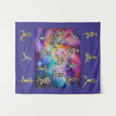 Gefärbte Krawatte Irish Wolfhound Wandteppich (Vorderseite (Horizontal))