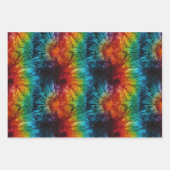Gefärbte Krawatte Jamaican Green Textile Art Nr. 4 Geschenkpapier Set (Vorderseite)