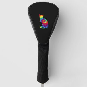 Gefärbte Krawatte Kat Shirt _ Farbige Tye Färbung Golf Headcover