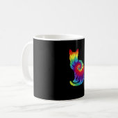Gefärbte Krawatte Kat Shirt _ Farbige Tye Färbung Kaffeetasse (Vorderseite Links)