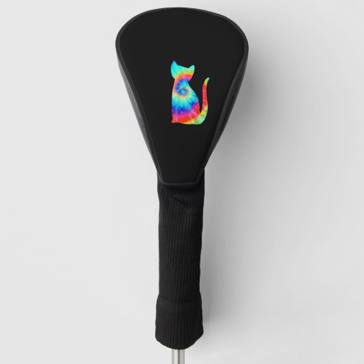 Gefärbte Krawatte Katze _ Farbige Tye Färbung Kätz Golf Headcover (Vorderseite)