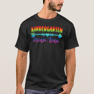 Gefärbte Krawatte Kindergarten Traumteam freut sic T-Shirt