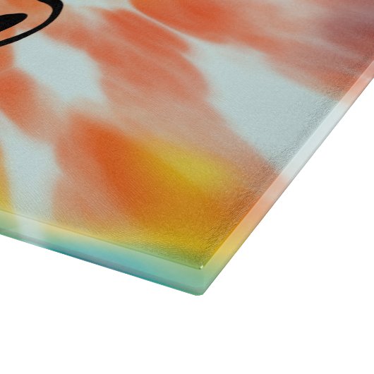 Gefärbte Krawatte King of the Kitchen Cutting Boar Schneidebrett (Ecke)