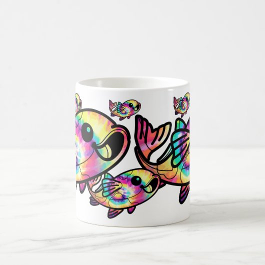 Gefärbte Krawatte Koi Fish Kaffeetasse (Mittel)