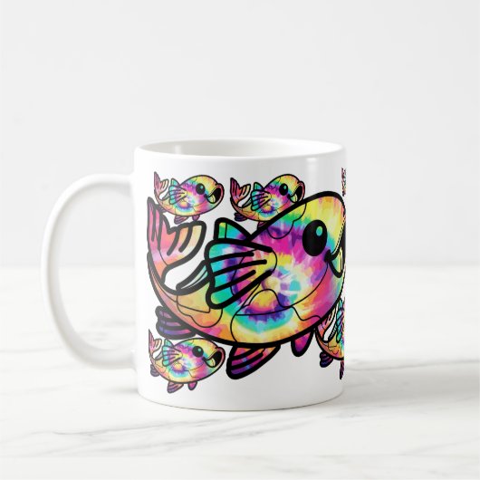 Gefärbte Krawatte Koi Fish Kaffeetasse (Links)