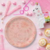 Gefärbte Krawatte | Korallenrosa Moderne Pastelle Pappteller (Party)