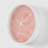 Gefärbte Krawatte | Korallenrosa Moderne Pastelle Uhr (Winkel)