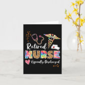 Gefärbte Krawatte Krankenschwester Offiziell entle Karte (Gelbe Blume)