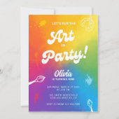 Gefärbte Krawatte Kunst und Handwerk Malerei Party Einladung (Vorderseite)
