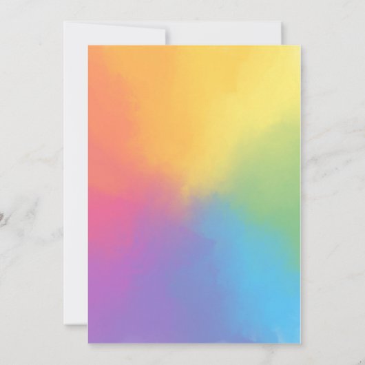 Gefärbte Krawatte Kunst und Handwerk Malerei Party Einladung (Rückseite)