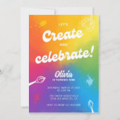 Gefärbte Krawatte Kunsthandwerk Malerei Thema am Einladung (Vorderseite)