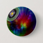 Gefärbte Krawatte Lawn Bowls, Button Abzeichen (Vorderseite)